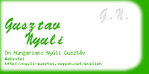 gusztav nyuli business card
