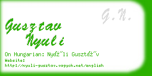 gusztav nyuli business card